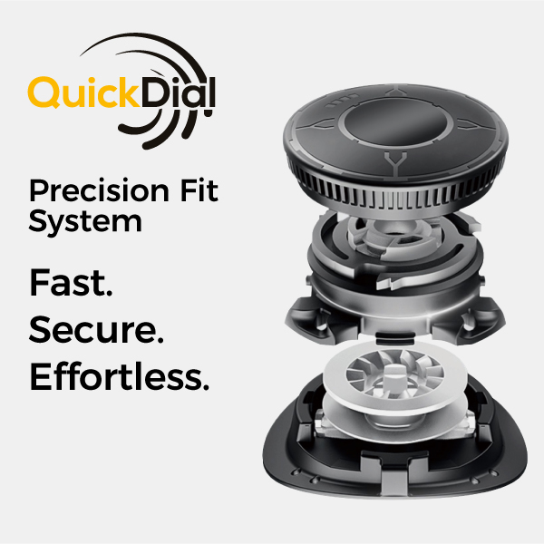 QuickDial™ precision fit closure system for adjustable safety footwear comfort