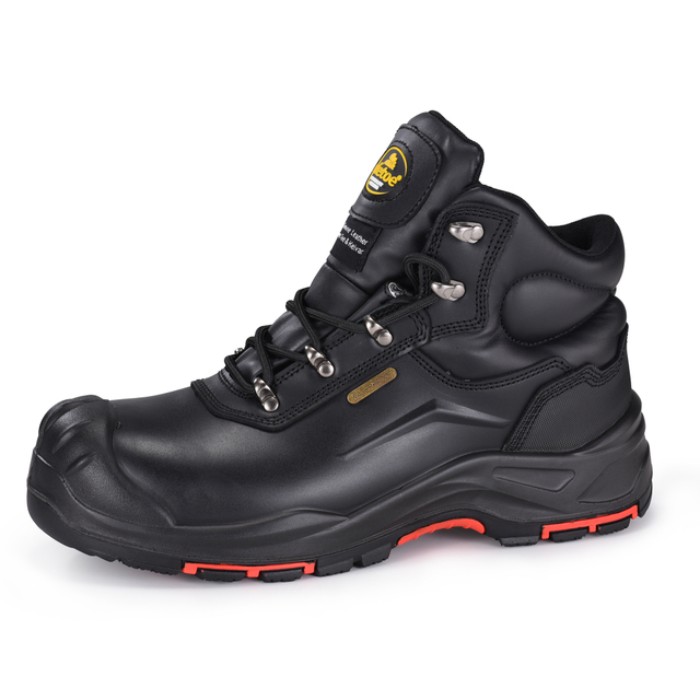 M-8565 heavy duty black industrial safety boots with composite toe and puncture protection
